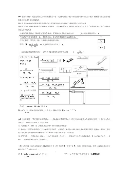 (完整版)高中物理模型及方法