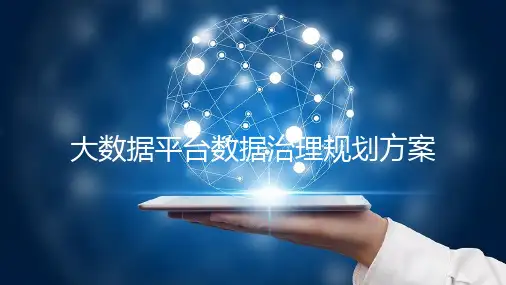 大数据平台数据治理规划方案 大数据应用融合规划方案 大数据平台规划方案