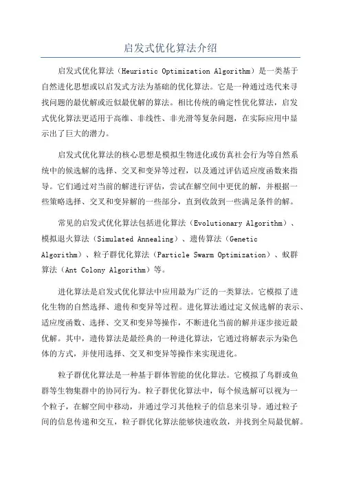 启发式优化算法介绍