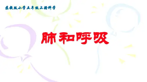 五年级上册科学肺和呼吸
