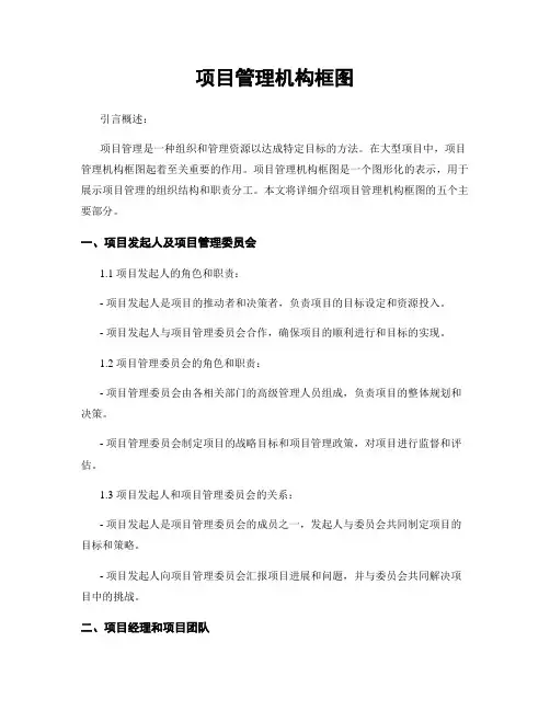 项目管理机构框图