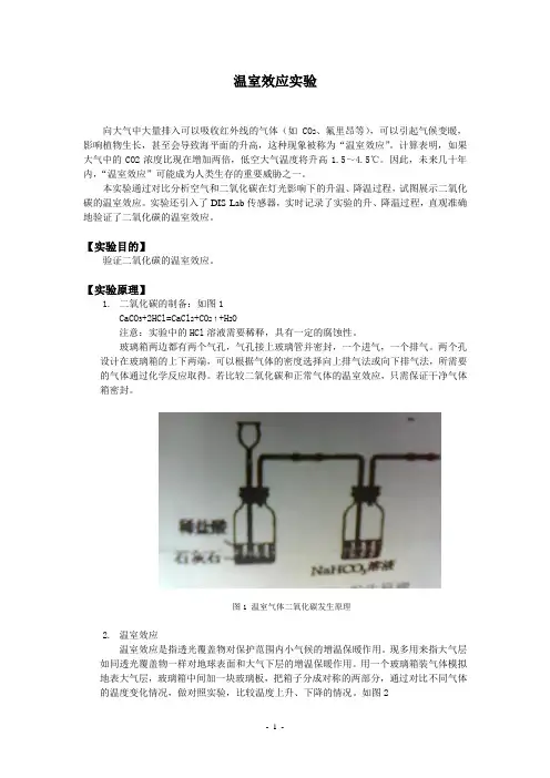 3温室效应实验