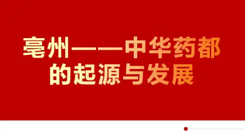 亳州——中华药都的起源与发展