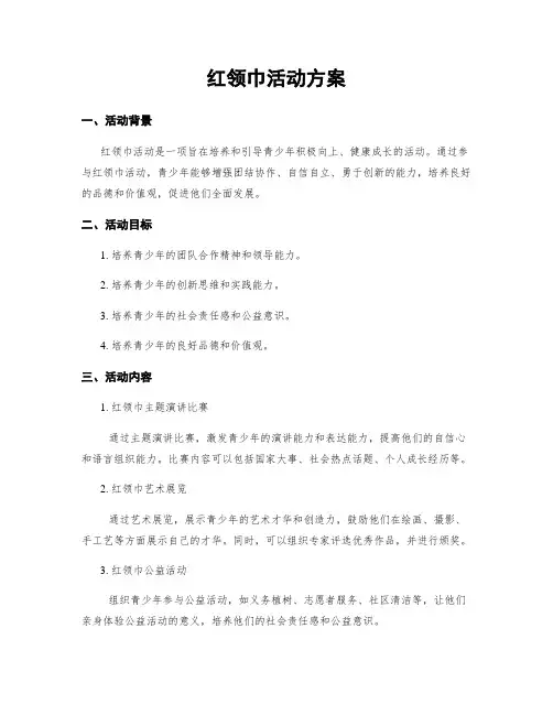 红领巾活动方案