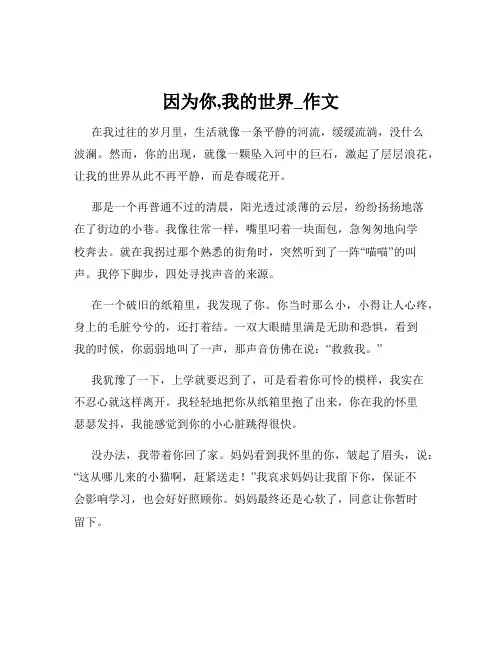 因为你,我的世界_作文