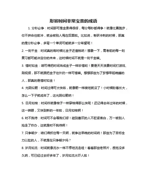 形容时间非常宝贵的成语