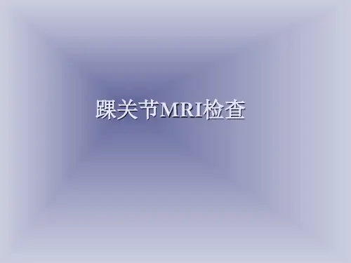 踝关节的MRI解剖 思路超清 超全(结合MRI断层复习)