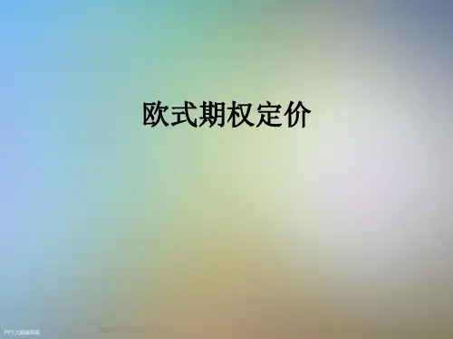 欧式期权定价