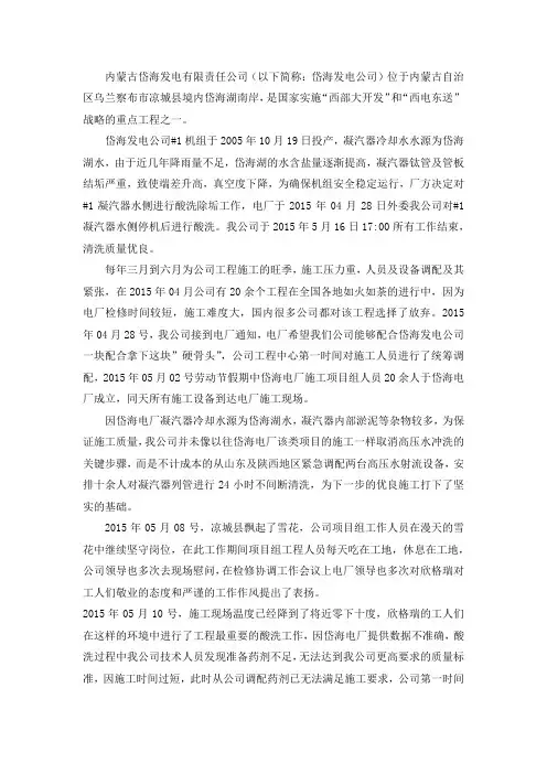 内蒙古岱海发电有限责任公司