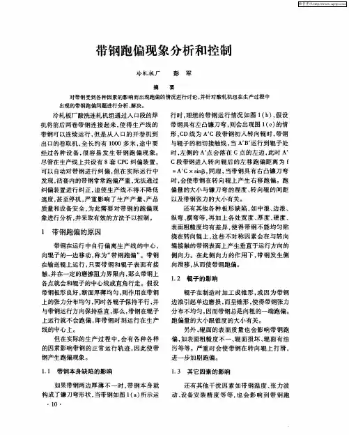 带钢跑偏现象分析和控制