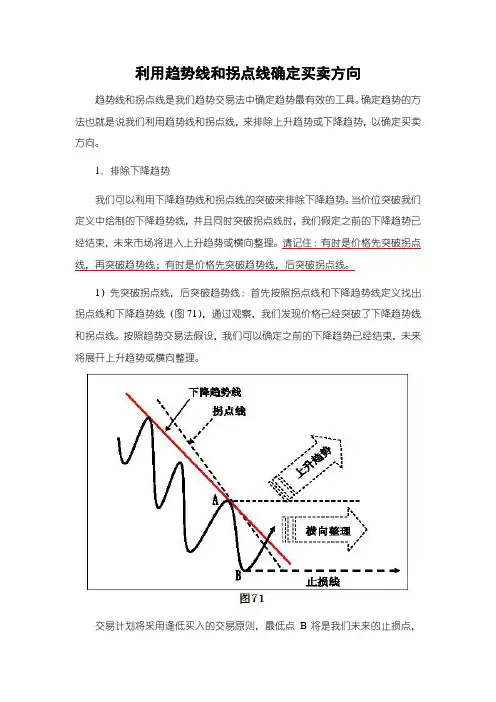第四章利用趋势线和拐点线确定买卖方向
