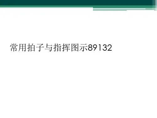 常用拍子与指挥图示89132