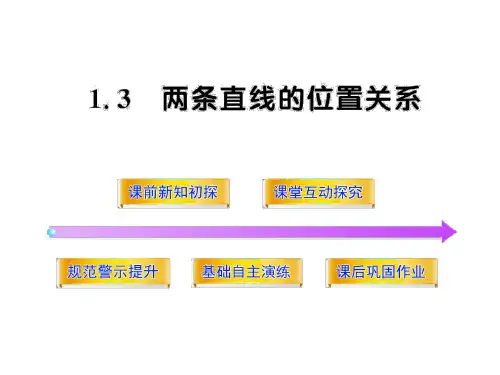 高中数学课件-2.1.3两条直线的位置关系课件( 北师大版必修2 )
