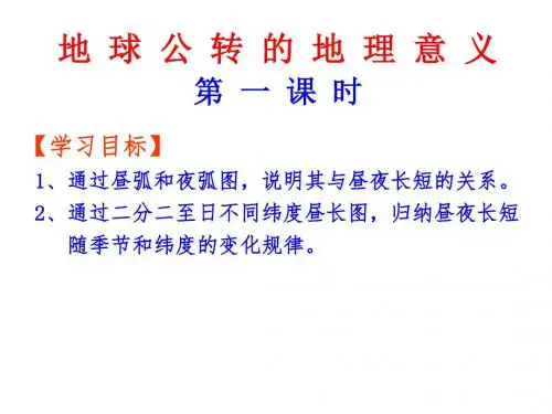 地球公转地理意义(1)