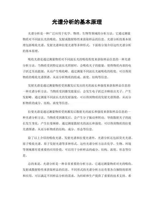 光谱分析的基本原理