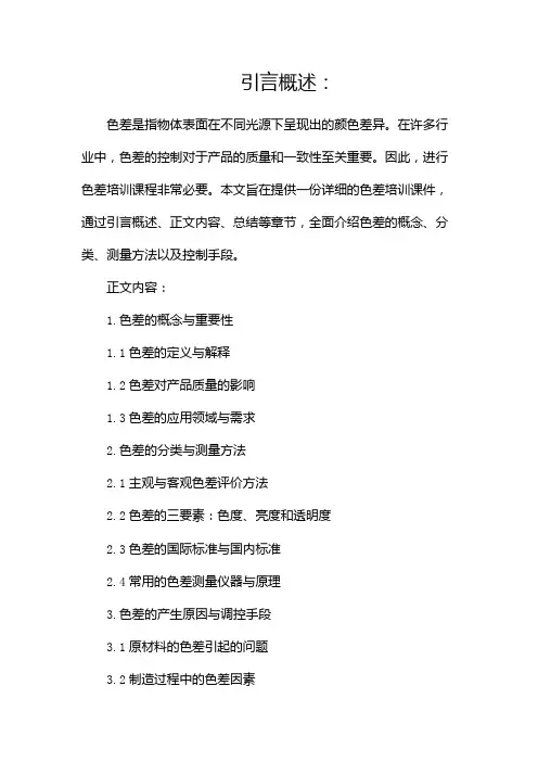 色差培训课件