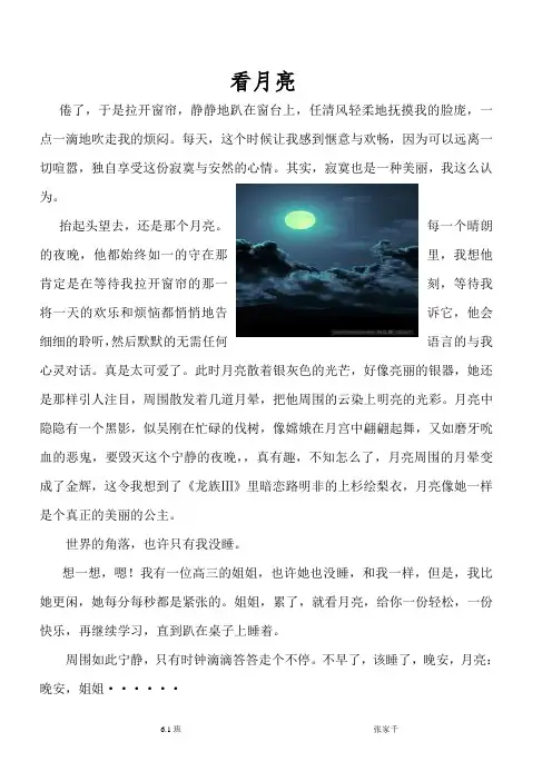 看月亮