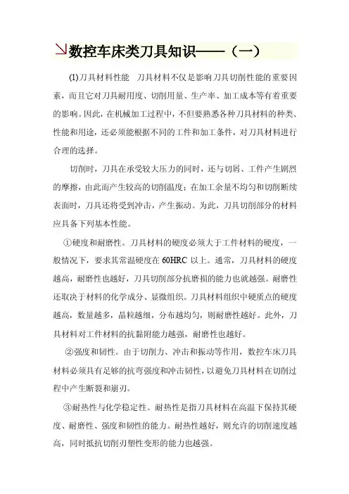 数控车床类刀具知识——（一）