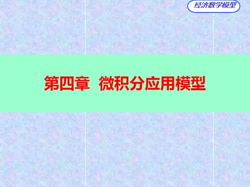 微积分应用模型PPT课件