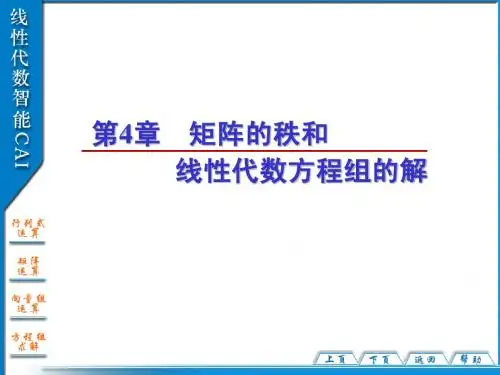 线代第四章