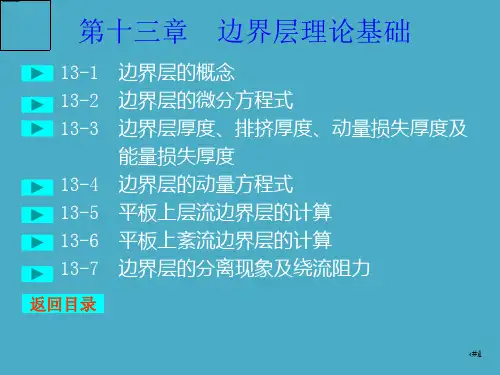 川大水力学教学课件13边界层理论基础