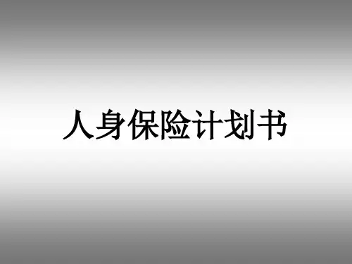 保险计划书