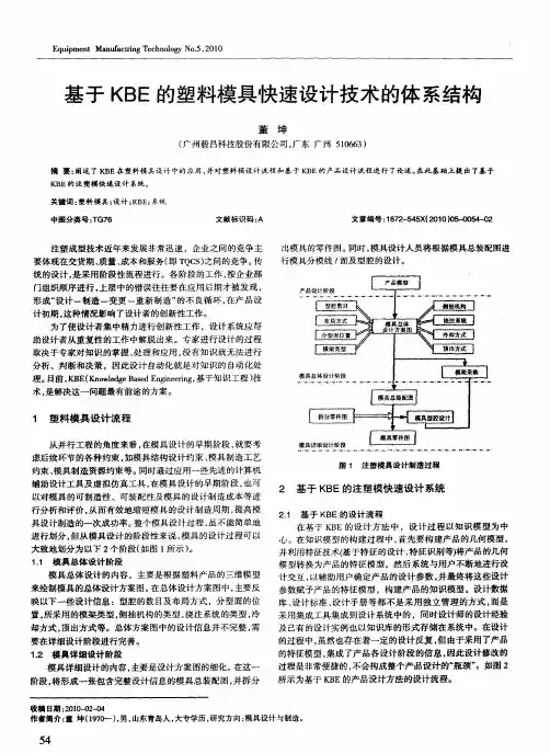 基于KBE的塑料模具快速设计技术的体系结构