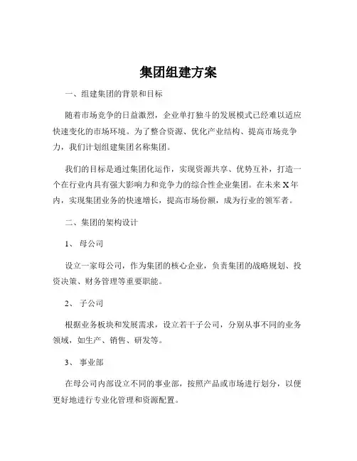 集团组建方案