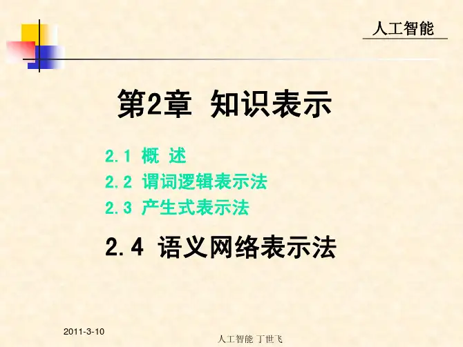 [电脑基础知识]24--语义网络表示法