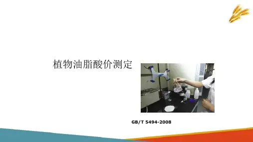 植物物理指标检验 植物油酸价质测定