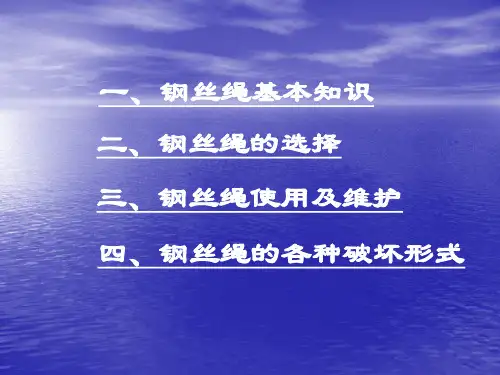 矿用钢丝绳技术及培训教案PPT课件
