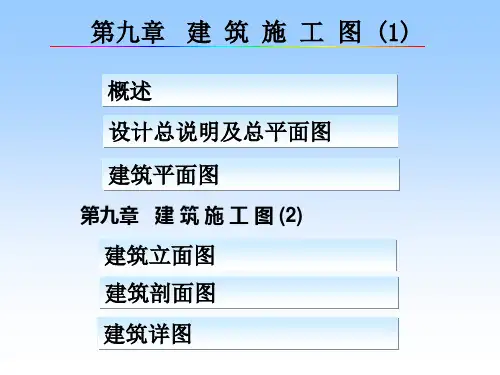 建筑工程制图课件 第九章 建筑施工图(1概述总平)