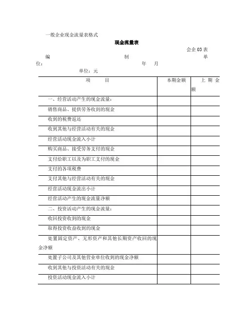 新会计准则下的(一般企业财务报表格式)[1]