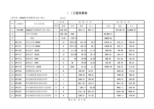 1000油罐制安预算草稿