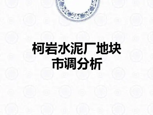 柯岩水泥厂地块周边市调分析资料