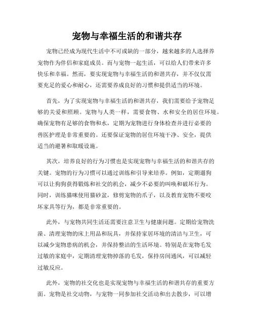 宠物与幸福生活的和谐共存