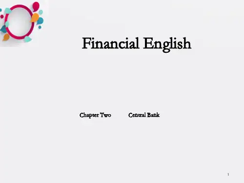 金融英语chapter two Central Bank