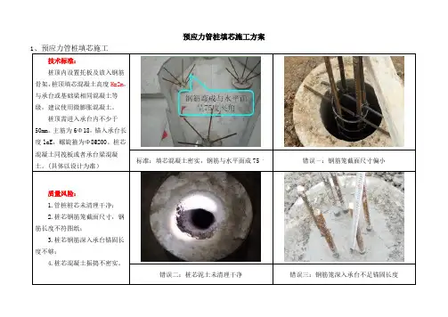 预应力管桩填芯施工措施