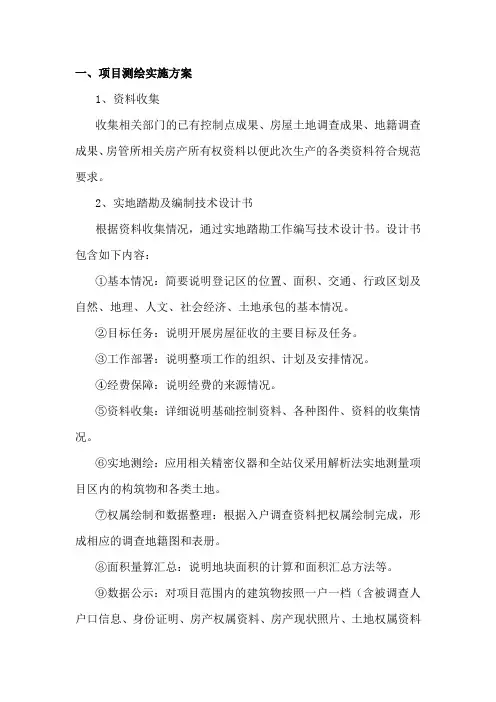 项目测绘实施方案