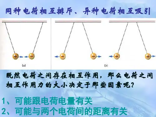 高二物理选修3-1 1.2库仑定律