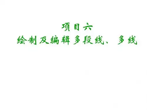 AutoCAD 2008中文版应用基础项目6  绘制及编辑多段线、多线