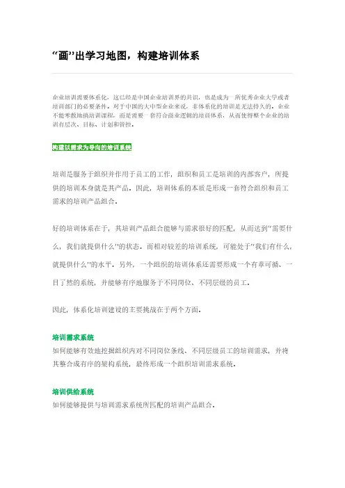 “画”出学习地图,构建培训体系-推荐下载