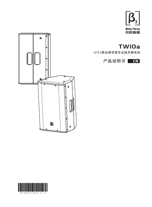 TW10a 10寸2路全频有源专业扬声器系统 CN 产品说明书