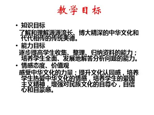 九年级政治灿烂的中华文化1(PPT)5-1