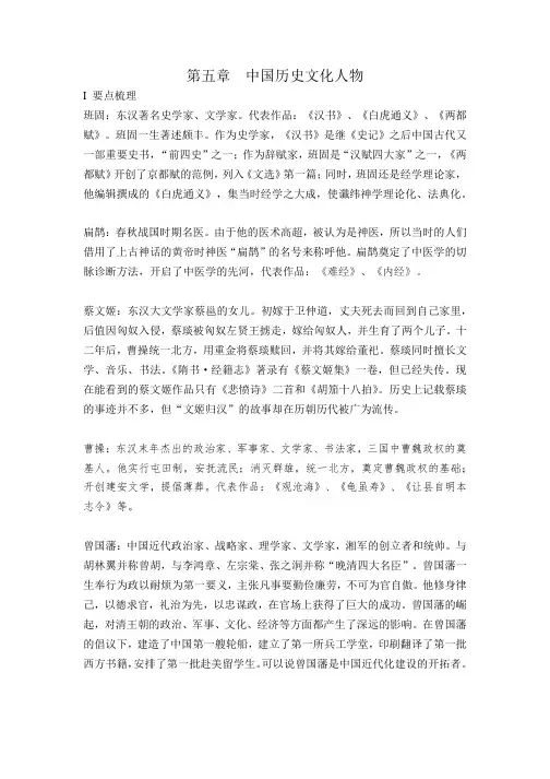 考研MTI翻译硕士口笔译05中国历史文化人物