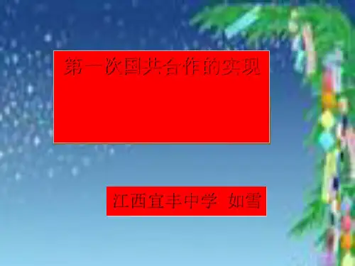 第一次国共合作的实现 PPT课件