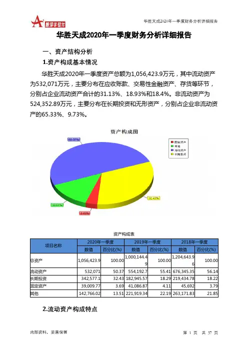 华胜天成2020年一季度财务分析详细报告