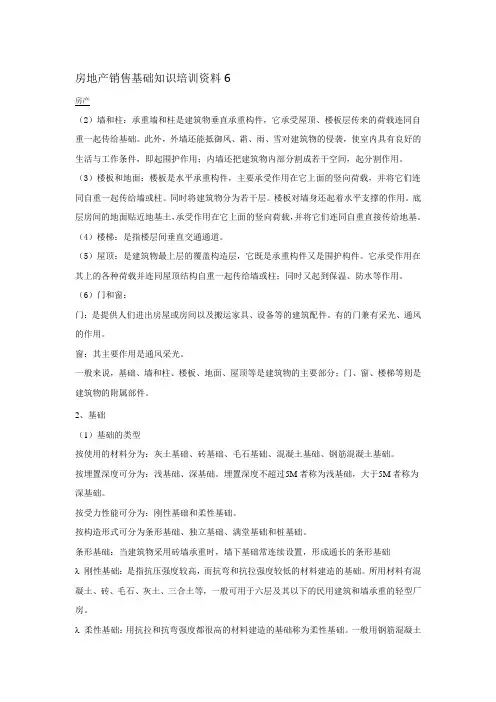 房地产销售基础知识培训资料6