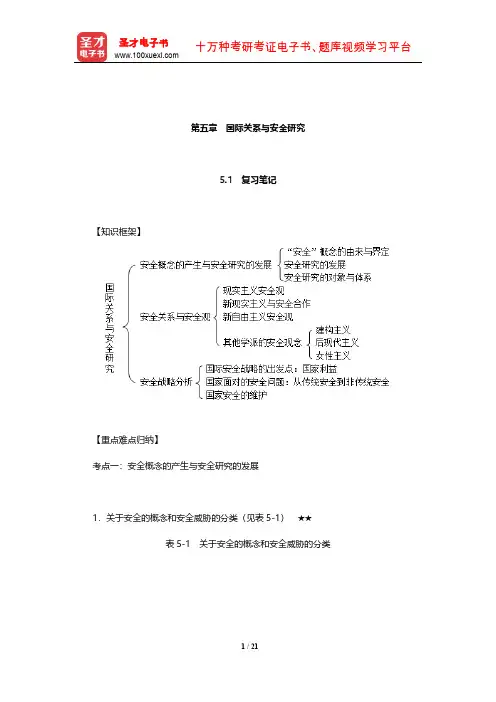 李少军《国际政治学概论》复习笔记和课后习题详解(国际关系与安全研究)【圣才出品】