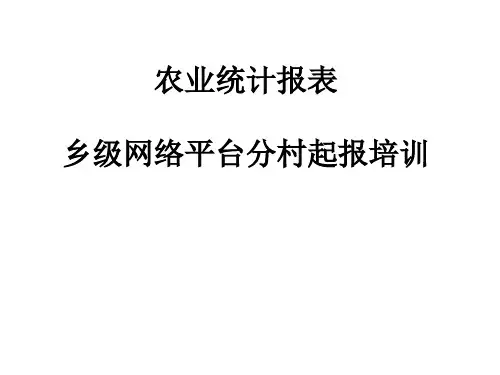 乡村农业统计平台操作流程XXXX0923更新